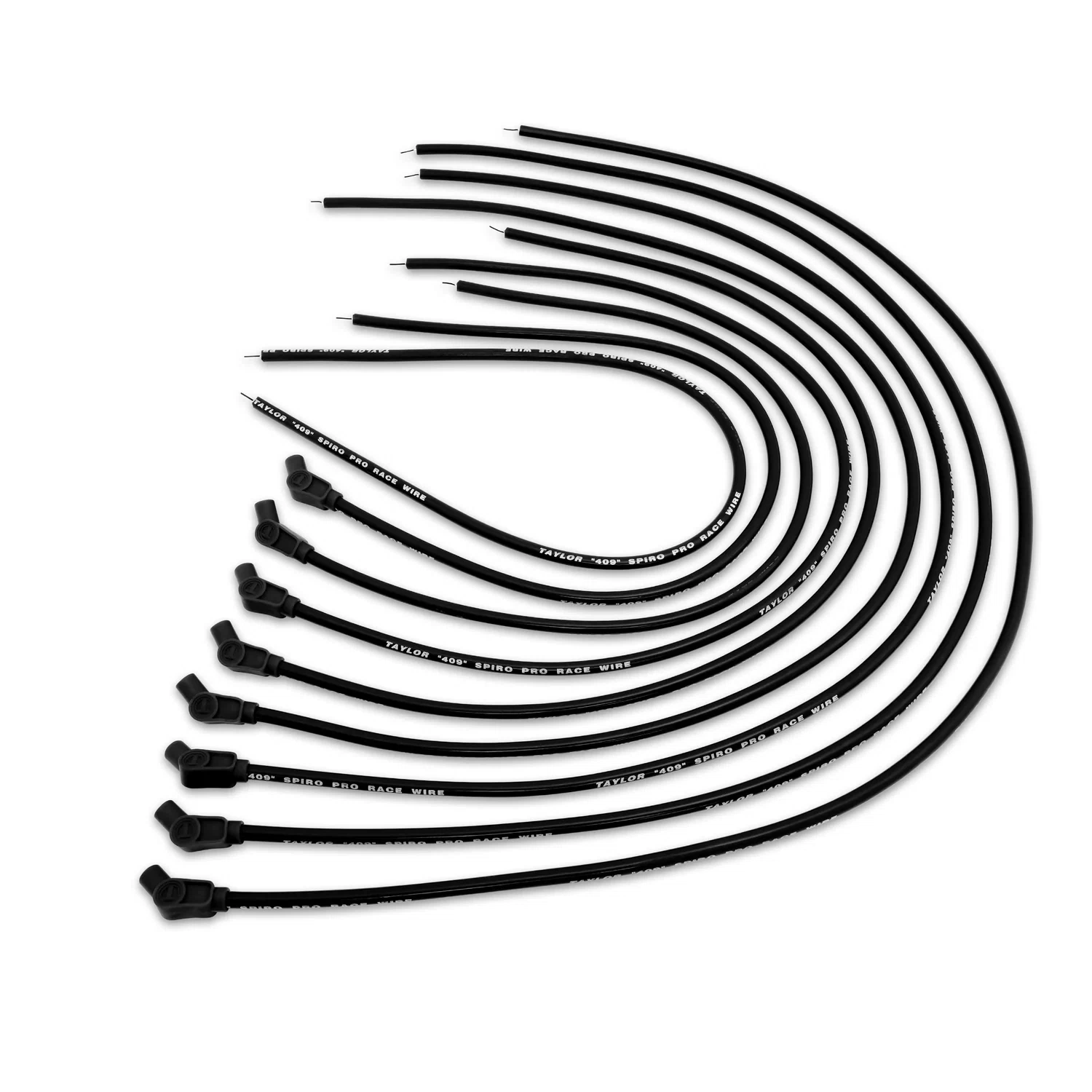 Spark Plug Wire Set Universal 10.4mm Silicone Spiro Pro 409 409 135_ Black 79053